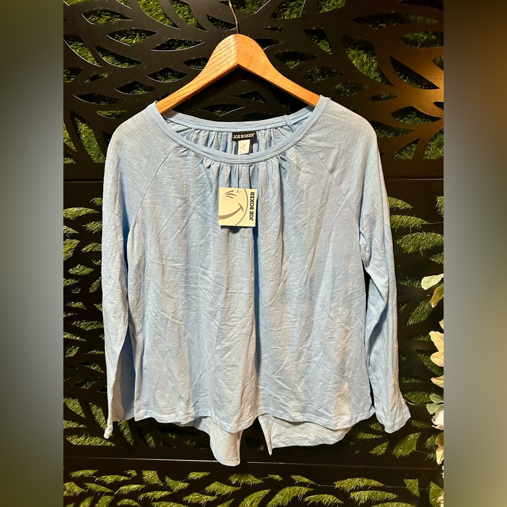NWT Joe Boxer Youth XL Long Sleeve Light Blue Shirt, YXL